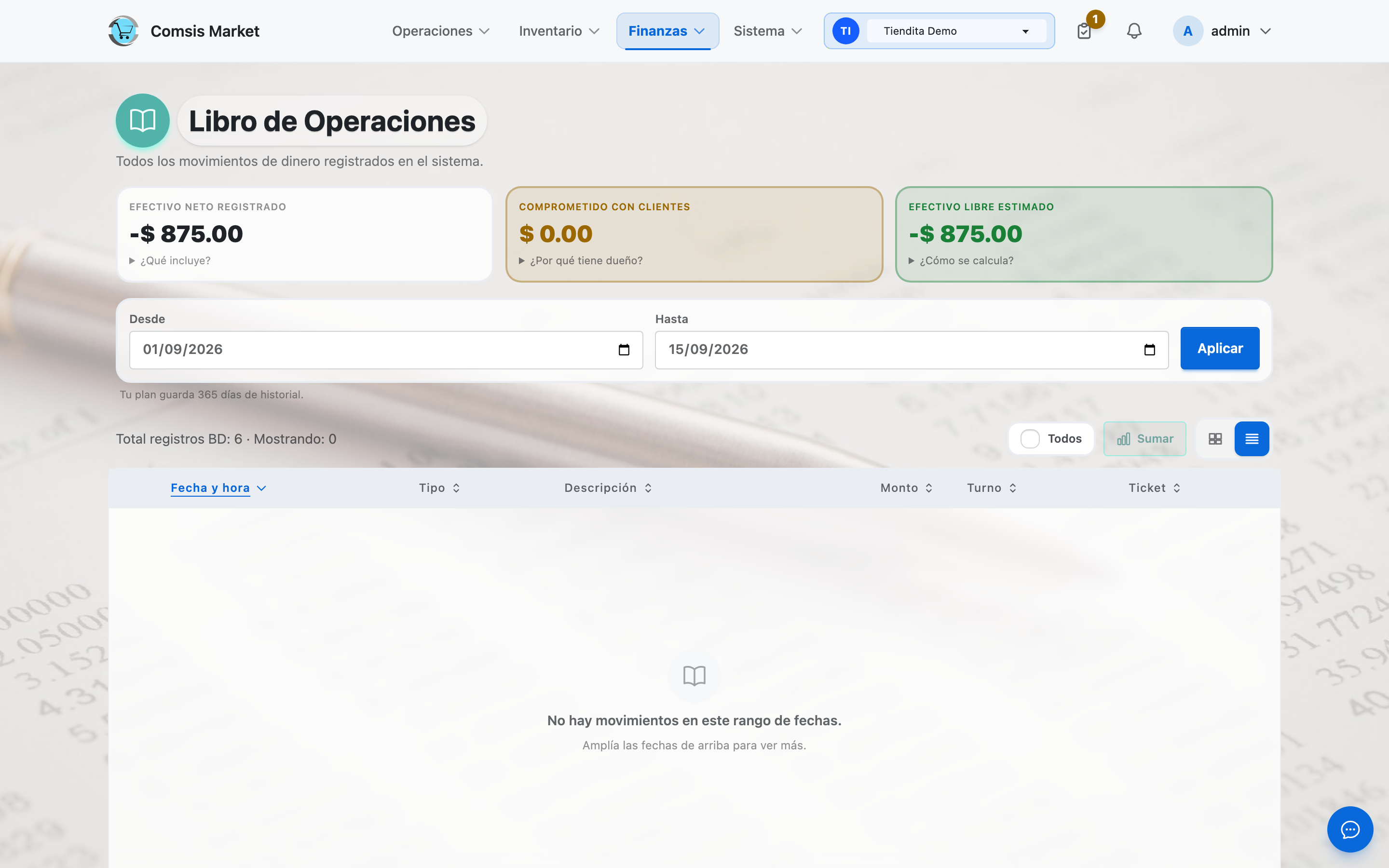 Libro contable inmutable con asientos dobles compensatorios